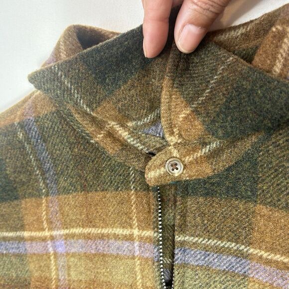 Lauren Ralph Lauren 100% Lambswool Plaid Zip Up Jacket Women’s Petite Medium - Picture 9 of 16